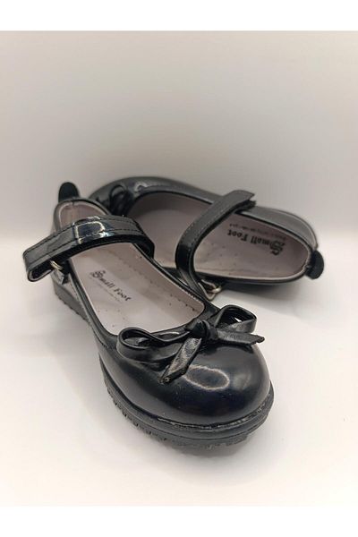 Bukond Girl's Patent Leather Non-Slip Sole Moustache Ballerinas
