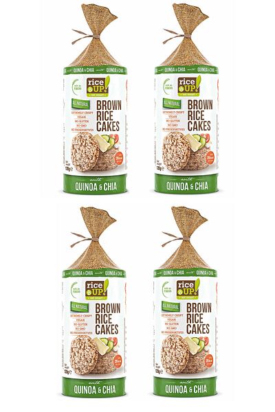 Rice Up 4 Pcs Rice Puffs with Quinoa and Chia Without Gluten 120g