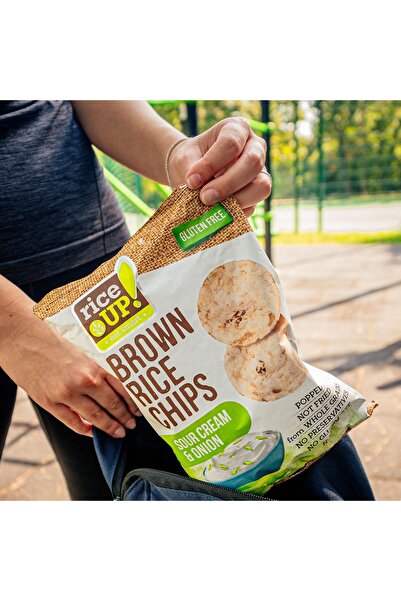 Rice Up 4 Adet Glutensiz Sour Cream and Onion, Brown Rice Chips 60g