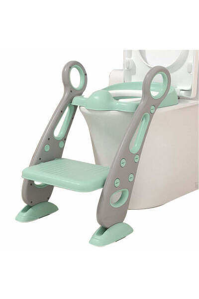 Linovit Scaun de toaletă pliabil pentru copii cu scară, moale și reglabil, 42...