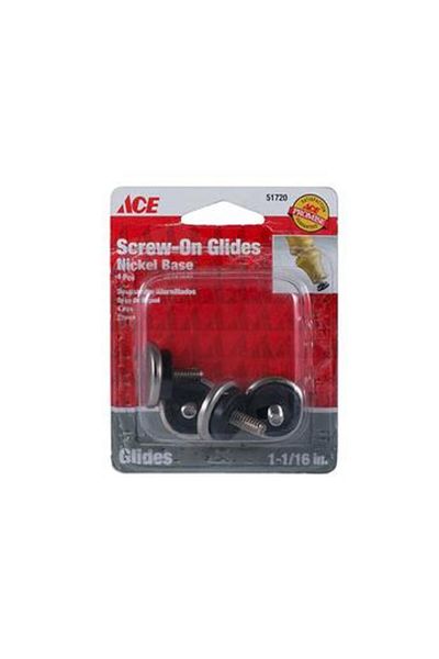 ACE Screw-On Glides with Threaded Stem (2.7 cm, Pack of 4)
