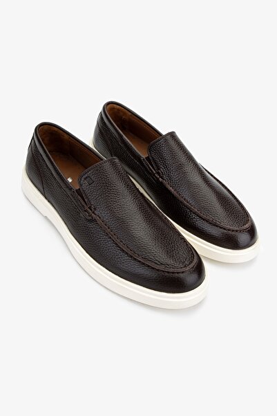 Valmenti Кафяви мъжки мокасини от естествена кожа