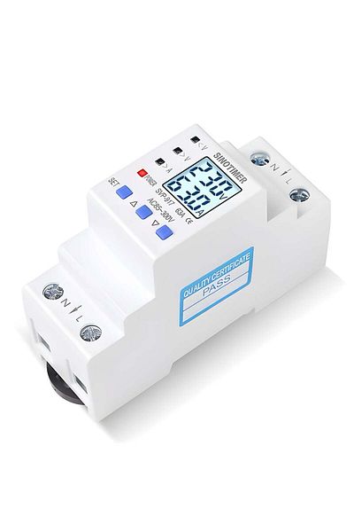 INNOVIX Releu de protecție SVP917, 63A 220V, LCD, resetare automată, protecție la trăsnet, supratensiune/subtensiune