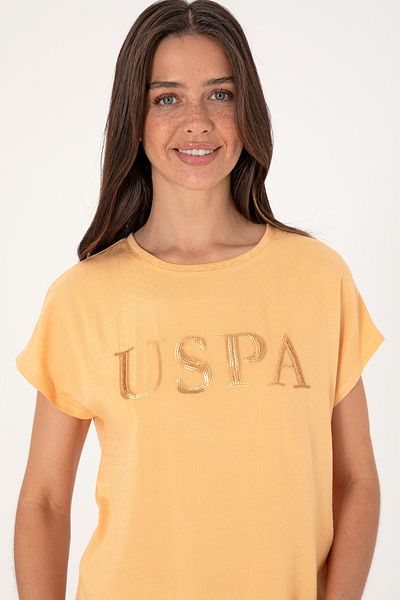 U.S. Polo Assn. Women's Orange T-Shirt 50300777-Vr202