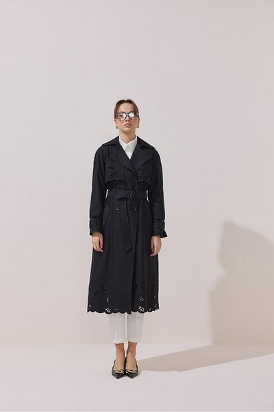 NUR KALAY COLLECTION Embroidered Premium Trench Coat