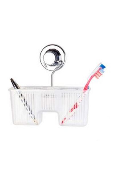 Homelux Multifunctional Metal Support with 2 Compartments, Silver