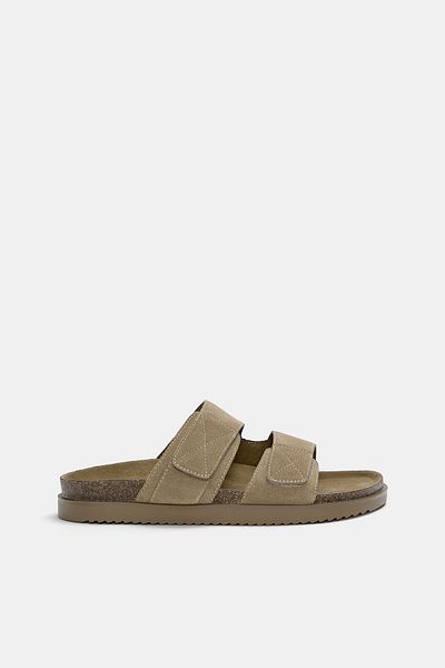 Pull & Bear Leather flat sandals