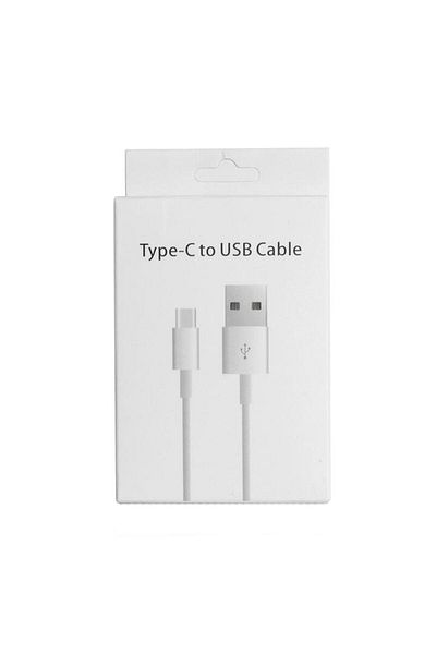 Optim Solution USB to USB Type-C Data and Charging Cable, Resistant and Flexible, Fast Charge, 1 m, White