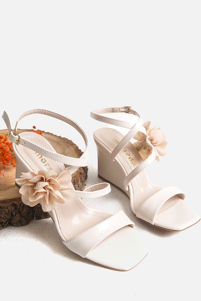 MARSEDO Nagy Women's Wedge Heel Strappy Daily Sandals Beige