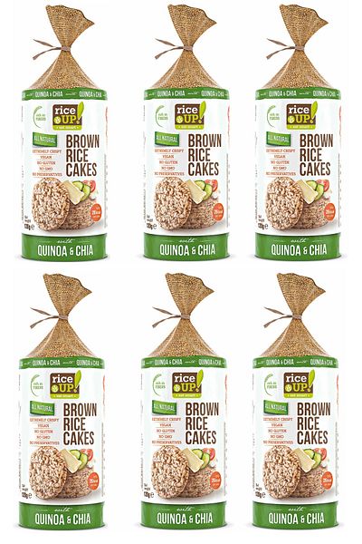 Rice Up 6 Pcs Rice Puffs with Quinoa and Chia Without Gluten 120g