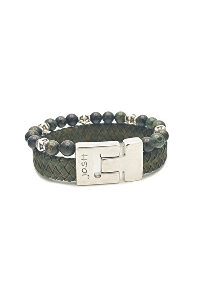 Josh Green Stone Bracelet 25035sl/grnn