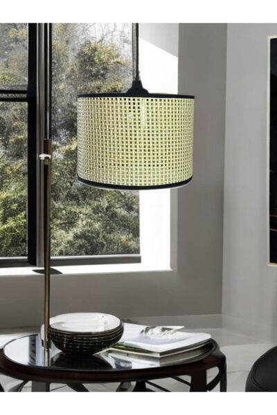 flu aydınlatma Modern Doğal Hazeran Siyah ŞERİT 25 Cm Tasarım Salon Mutfak Oturma Odası yatak odasıTekli Avize