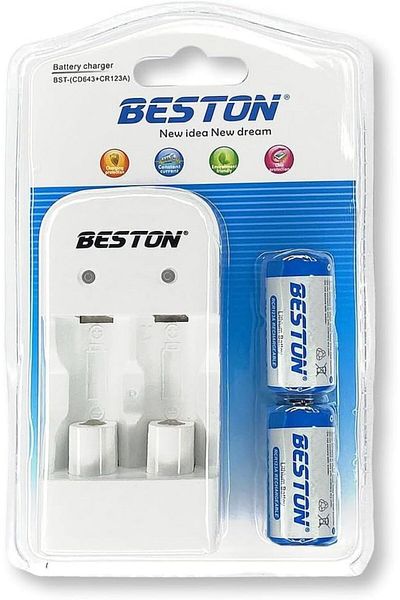Beston M7003 Charger with 2 pcs of 123 Batteries
