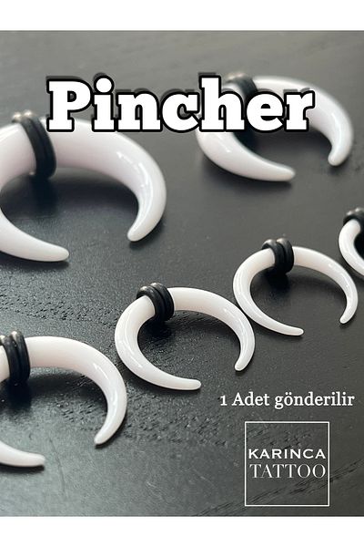 Karınca Piercing Septum White Pincher Piercing Expansion Ear Stretcher Buffalo Taper Plug Tunnel Apparatus