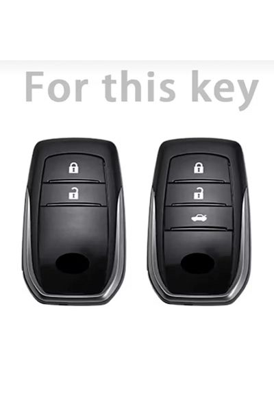 emii auto spare parts For Toyota C-Hr Camry Corolla Cross Yaris Cross Prius Rav4 Hilux Compatible Key Case Cover Black/Gold
