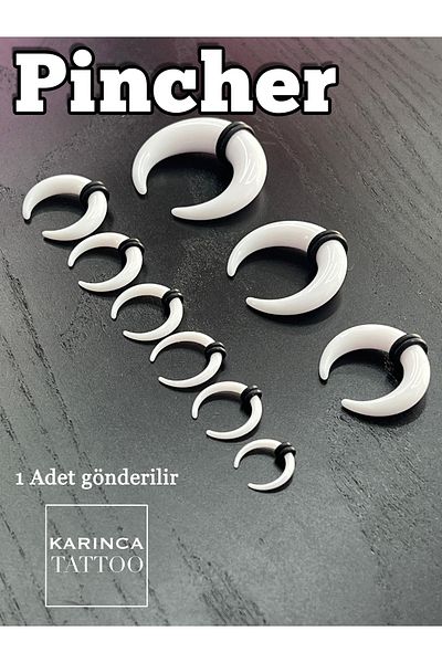 Karınca Piercing Septum White Pincher Piercing Expansion Ear Stretcher Buffalo Taper Plug Tunnel Apparatus