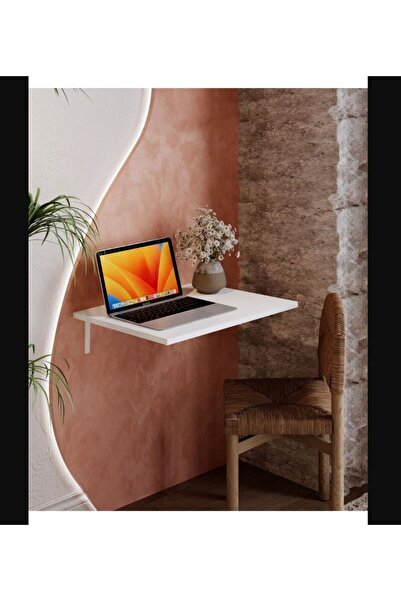 ŞAHİNBEY MOBİLYA Katlanır Duvara Monte Masa Çalışma Masası Oyun Masası Ders Masası 60×45 %100 Beyaz Mdf
