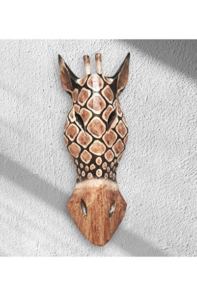 Home AHŞAP ZEBRA KAFASI MASKE , DUVAR OBJESİ - 30 CM