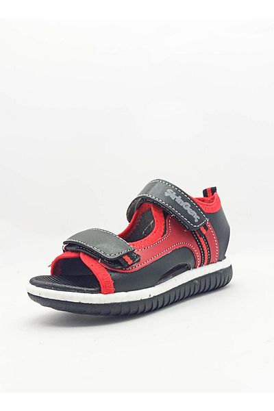 GDT Ayakkabı Cute Young Orthopedic Sole Red Color Strappy Velcro Girls Sandals
