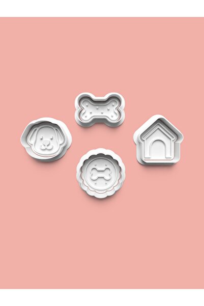 AKTASTORE مجموعة قوالب البسكويت وقوالب عجينة السكر مكونة من 4 قطع