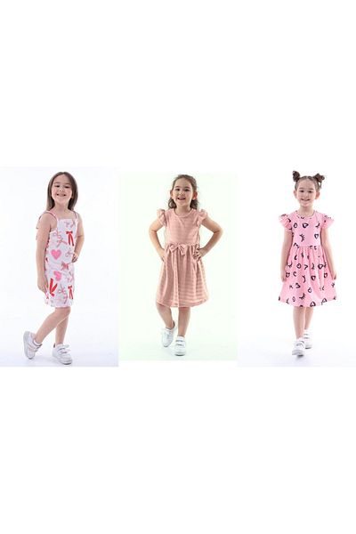 minitrends 3 Pieces 3-Piece Printed Lycra Girl's Dress
