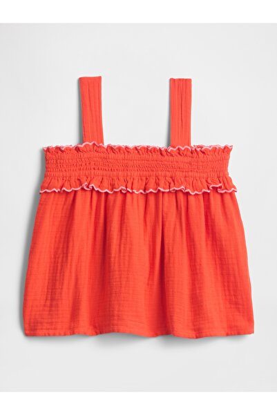 GAP Kız Bebek Kırmızı Gauze Woven Bluz