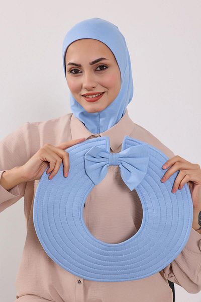 Aisha's Design 3-Piece Plug-In Bonnet, Visor and Hat Set Hijab, St-1P