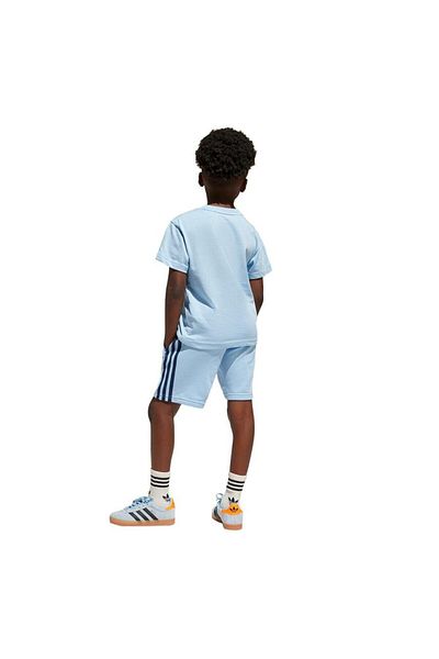 adidas طقم تي شيرت قصير بدلة رياضية زرقاء للأطفال Jc9160