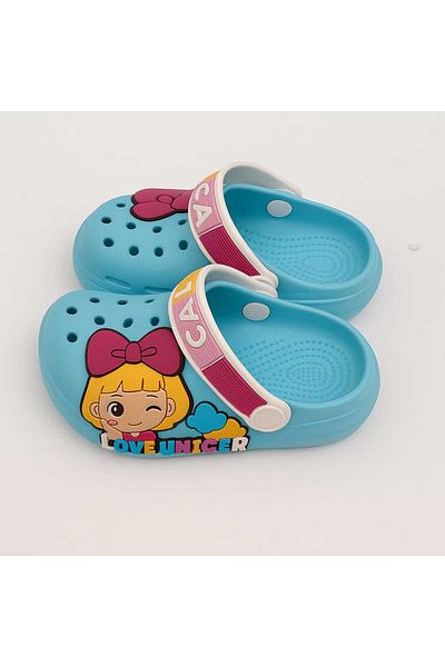 gigigiyim Loveliness Girl Printed Girl's Sandals-Slippers Mint