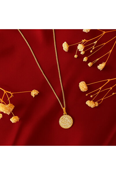 STARANDPOWER Büyük Çok Taşlı Yuvarlak Kadın Kolye Sevgiliye Hediye Zarif Mini...