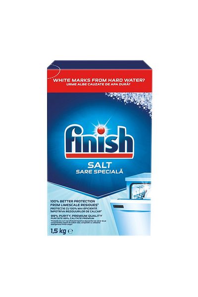 Finish Package of 8 Finish additives, 400ml rinse aid, salt, cleaning liquid and air freshener