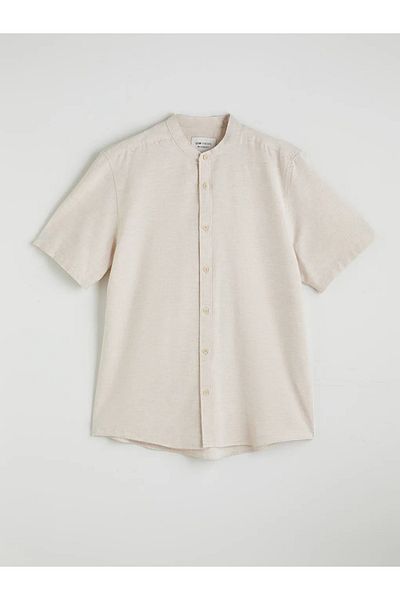 LC Waikiki Lcw Vision Beige Relaxed Fit Judge Collar Men's Shirt