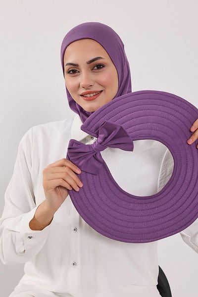 Aisha's Design 3-Piece Plug-In Bonnet, Visor and Hat Set Hijab, St-1P