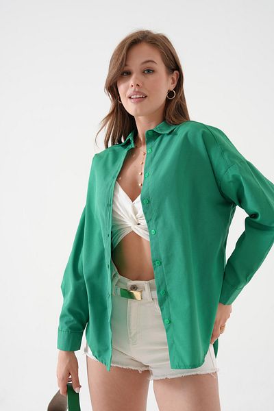 QAWWA Tendințe pentru femei și îmbrăcăminte casual oversize și cămăși din bumbac