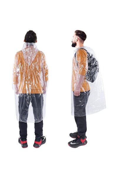 FONIX Raincoat, Waterproof, Lightweight, with Hood, Clear