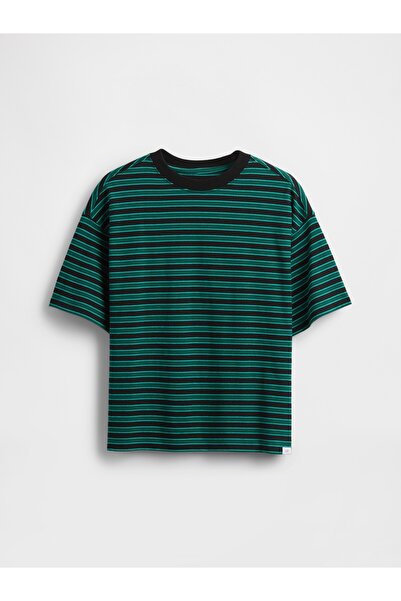 GAP Erkek Çocuk Yeşil Heavyweight T-Shirt