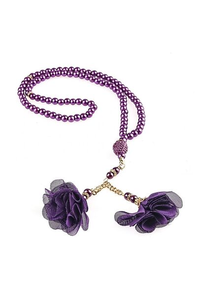 İkranur 10 Κομμάτια Πέρλες Ροζ Προσφοράς Μωβ