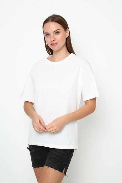 vikitekno Oversize Crew Neck Chilli Back Printed Women's T-Shirt