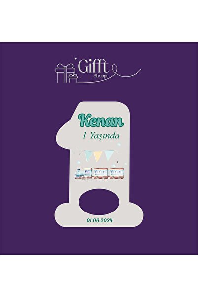 giftshoppi 10 Adet Açacak Magnet Hediyelik Bebek Tren Konsept 1 Yaş Doğum Gün...