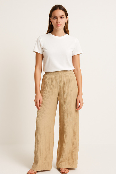 Gollinger ΓΥΝΑΙΚΕΙΟ Παντελόνι Palazzo με λάστιχο μέσης