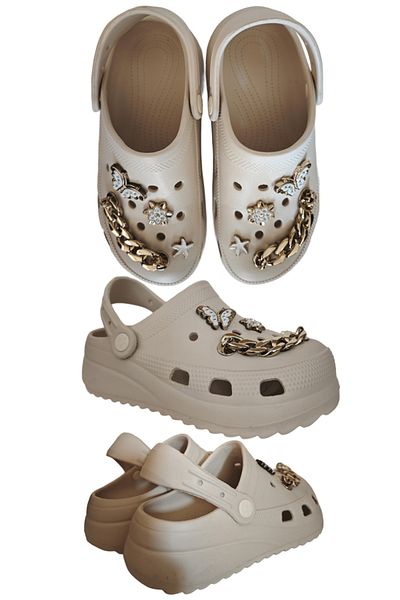 Famele's 205 Anatomical Stone Chain Ecru Eva Beach Sea Daily Women's Slippers