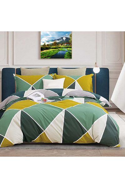 Five Store Double bed linen, Vayk, ranforce cotton, multicolor, 4 pieces