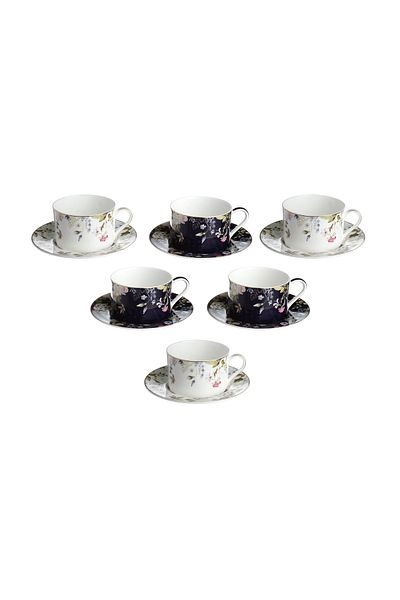 Lucky Art Luckyart Fleurisse Bone 6Pcs Teacup Set
