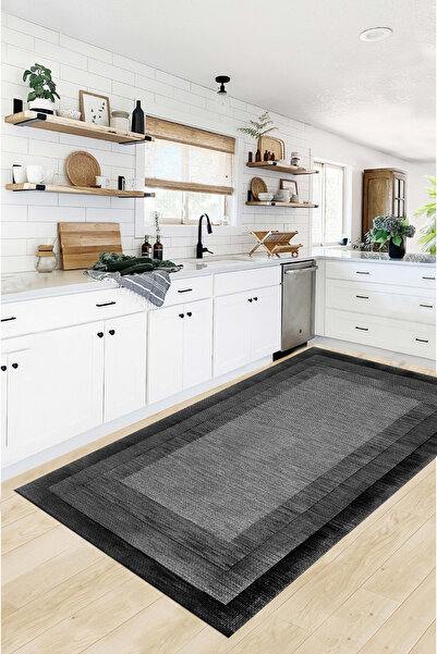 LTS HOME DİJİTAL BASKILI DEKORATİF Makinede Yıkanabilir Kaymaz Taban Leke Tut...