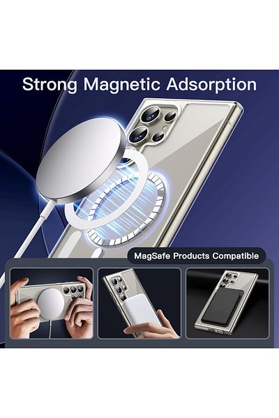 Generic Magnetic Case for SAMSUNG GALAXY S22 ULTRA – MagSafe, Shockproof, Clear Anti-Scratch Bumper Cover