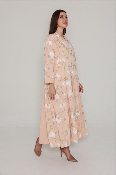 IKKXA Floral Embroidered Modern Jalabiya