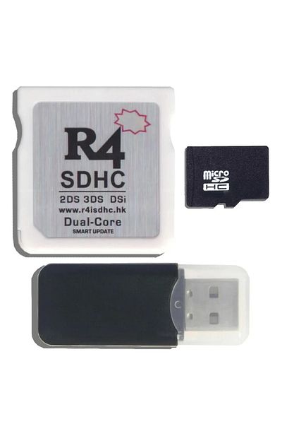 Generic R4 SDHC Dual-Core Smart Update Adapter Card With Games Plus 8GB TF SD Card For 2DS.3DS,DSi