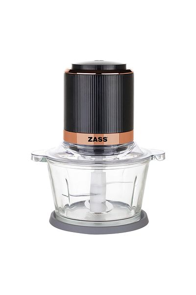 Zass Chopper/Chopper ZASS Rose Gold ZCH 20, 400 W, 1500 ml, 4-blade stainless steel knife, Glass bowl
