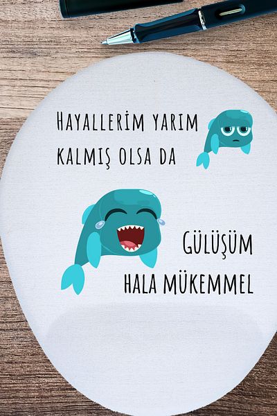 qoeuyl boutique My Smile Is Still Perfect Printed Fun Gift Oval Rectangular Mousepad with Wrist Support