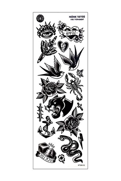 Mecit Tuhafiye TAM BOY KARIŞIK ÇEŞİTLİ BÜYÜK FÜGÜRLER GEÇİCİ DÖVME